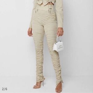 Manière de Voir High Waisted Ruched Leggings